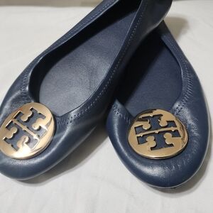 Tory Burch Navy Blue Ballet Flats